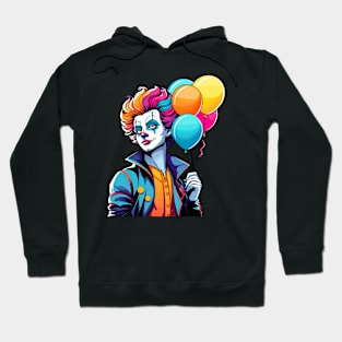 Clown Halloween Illustration Hoodie